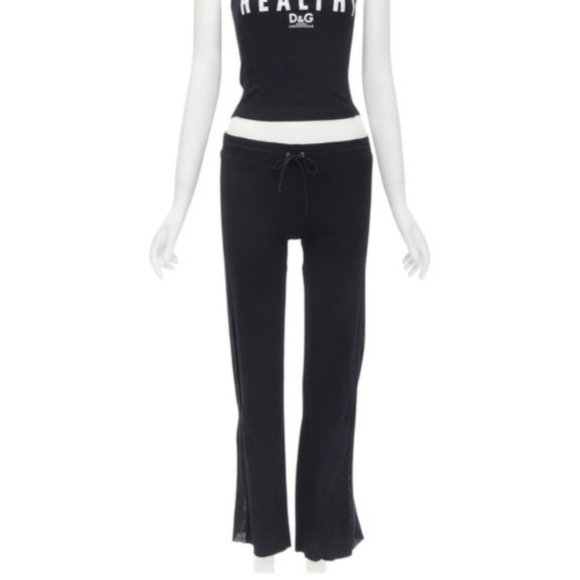 Vintage Dolce & Gabbana Pajama Pants Healthy Bottom Y2k - Picture 2 of 12